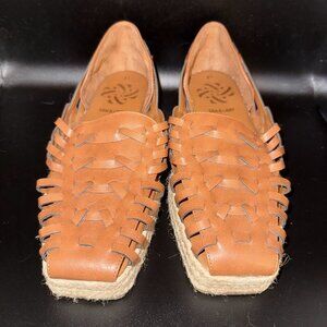 Sam & Libby Asha Espadrille Oxford Saddle Shoes – Brown 8.5